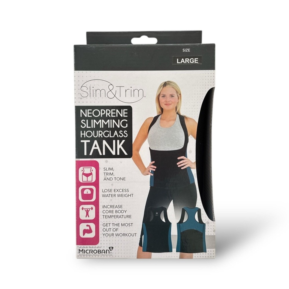 Neoprene Slimming Hourglass Training Tank Wm Sz L Exercise Workout NWT